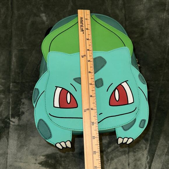 Loungefly x Pokemon Bulbasaur Teal Green Faux Leather Mini Backpack NEW NWT - Picture 7 of 8